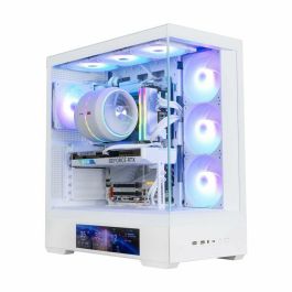 Zalman P40 DS WHITE Midi Tower Blanco para PC con Pantalla LCD 9.1", Compatible ATX, Micro ATX, Mini-ITX