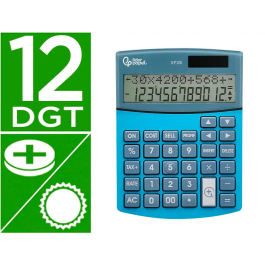 Liderpapel XF28 Calculadora Sobremesa 12 Dígitos Doble Línea, Coste, Venta, Margen, Tasas, Solar y Pilas, Azul 155x115x25 mm Precio: 16.59000024. SKU: B15DEARTVR