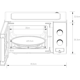 Oceanic Microondas MO20S 20L 700W Independiente Plateado