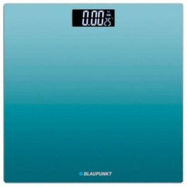 Blaupunkt BP5007 Báscula de Baño Digital Azul Cristal Extraplana con Pantalla e Indicador de Temperatura