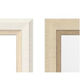 Espejo Vestidor Home ESPRIT Blanco Marrón Beige Gris Cristal Poliestireno 35,5 x 40 x 156 cm (4 Unidades)