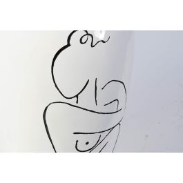 DKD Home Decor Jarrón Moderno Blanco 34 x 34 x 73.5 cm Resina Mujer Abstracto