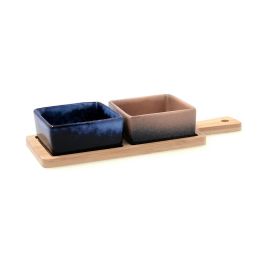 Bidasoa Tabla Aperitivo Moana de Bambú y Cerámica Multicolor 3 Piezas 25x9,5x4,5 cm Decorada Precio: 5.79000004. SKU: B1JL4BC6N4