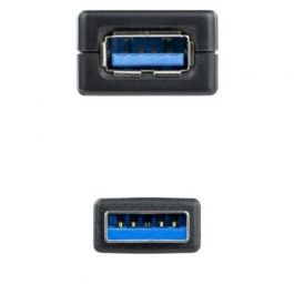 Nanocable 10.01.0312 Cable Alargador Activo USB 3.0 Macho a Hembra Tipo A de 10m - Amplificador de Señal 5Gbps Negro