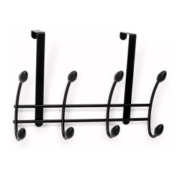 Inofix Colgador sobrepuerta negro 4 ganchos dobles 208x306x109 mm no precisa tornillos Precio: 16.50000044. SKU: S7906764