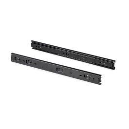 Emuca Lote de 5 juegos de guías para cajones, de bolas, altura 45mm, profundidad 500mm, extracción total, Negro