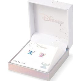 Disney Pendientes Angel & Stitch Plata 925