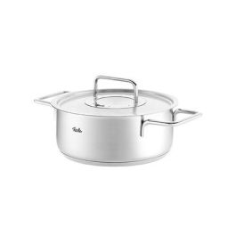 Fissler Pure Profi Cacerola de Acero Inoxidable 20 cm con Tapa de Metal, Apto para Inducción, 2.4L - 08612420000/0