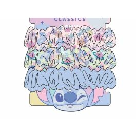Cerdá Stitch Coleteros de Pelo de Tela LILA | Pack de 3 Accesorios para Niñas | Edad Mínima 3 Años