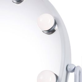 Espejo de Maquillaje LED para Baño/Tocador, Antivaho, Táctil, Luz Regulable 2700-6500K, 48x43cm Blanco SUN-KRS-430-W