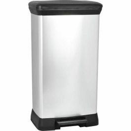 CURVER | Cubo de basura con pedal de 50L, aspecto metálico, plástico reciclado Precio: 69.79000006. SKU: B1CTFGRB8M