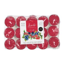 Acorde Set 30 velas Tea Light Frutos Rojos 3h de duración, Cera, 19x2.7x11.2 cm (24 Unidades)