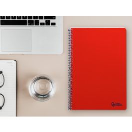Liderpapel Cuaderno Espiral Smart A4 Tapa Blanda 80 Hojas 75 gr Rayado Horizontal con Margen Rojo Liderpapel Cuaderno Espiral Smart A4 Tapa Blanda 80 Hojas 75 gr Rayado Horizontal con Margen Rojo