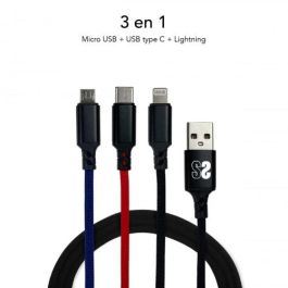 SUBBLIM Premium Cable 3in1 (Micro USB+Type C+Lighting)