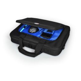 Port Designs S17 Maletín para Portátil 17 pulgadas Negro Lona Mate con Protección Reforzada, Correa de Transporte y Bolsillos