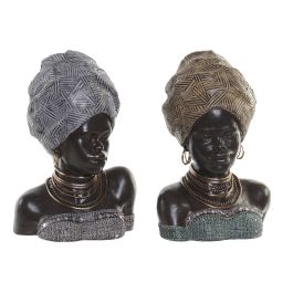DKD Home Decor Figura Africana de Resina Dorado Plateado 18 x 36 x 24 cm (2 Unidades) Precio: 52.5000003. SKU: S3030231