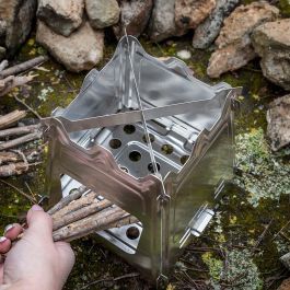 Hornillo de Acero Desmontable para Acampada Flamet InnovaGoods Hornillo de Acero Desmontable para Acampada Flamet InnovaGoods