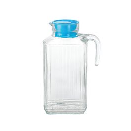 La Mediterran - Jarra de Vidrio Transparente con Tapa 1.8 L (12 Unidades)