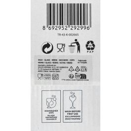 LAV Set 6 Vasos Zoey 300 cc (8 Cajas)