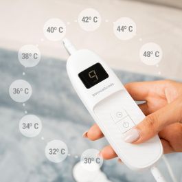 Manta Eléctrica Heklet InnovaGoods Blanco Gris 130 x 180 cm 160 W Manta Eléctrica Heklet InnovaGoods Blanco Gris 130 x 180 cm 160 W