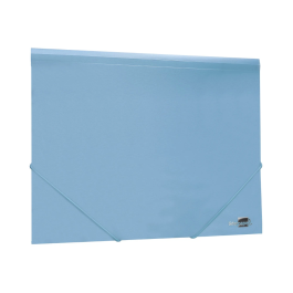 Liderpapel Carpeta con Gomas Tres Solapas Polipropileno DIN A4 Celeste Opaco