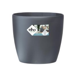 Elho ELH8711904072858 Maceta redonda Bruselas Wheels 40 Negro, 39 cm diámetro x 37 cm alto, para interior, 100% reciclada