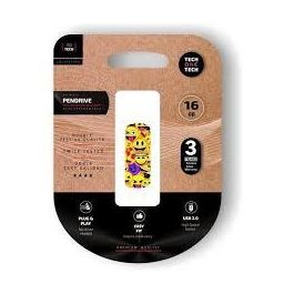 Tech One Tech Usb Flash Drive 16Gb Usb 2.0 Emoji Collage TEC4401-16 Precio: 6.50000021. SKU: B1BRR6976E