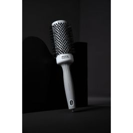 Olivia Garden EXPERT Blowout SHINE White&Grey #80 mm Cepillo Redondo para Peinado y Secado con Tecnología Iónica