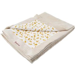Domiva DOM1735260302328 Manta de bebé reversible estilo safari Beige 75x100 cm