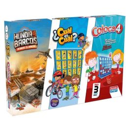Juegos De Mesa Falomir Cuatro En Linea + Cual Es Cual + Hundir Los Barcos Juegos De Mesa Falomir Cuatro En Linea + Cual Es Cual + Hundir Los Barcos