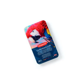 Derwent Lápices de Colores Chromaflow Caja Metálica 24 Unidades Colores Surtidos