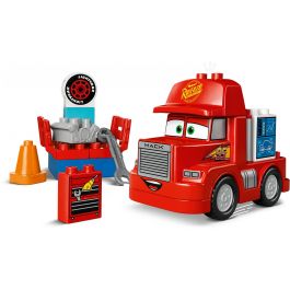 LEGO 10417 Duplo Disney Pixar Cars Mack El Transportista y Rayo McQueen Set de Construcción Parada en Boxes Juguete +2 años
