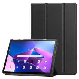 eSTUFF Funda Folio HOUSTON para Lenovo Tab M10 Plus (3ª Gen) Negra - Ultradelgada, Protección, Auto Encendido/Apagado, 2 Soportes