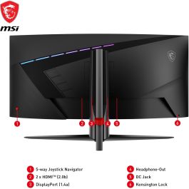 MSI MAG 345CQRDE Monitor Curvo Gaming 34" UWQHD (3440x1440) 180Hz 1ms VA G-Sync Compatible