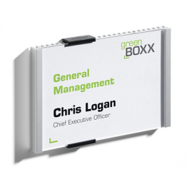 Durable Identificador Portanombre Aluminio Placa Acrílica Antirreflectante 149x105,5 mm