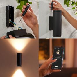 Philips Hue White & Color Ambiance Appear Wandleuchte rund Schwarz 1200lm