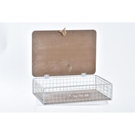 Caja Mediterraneo DKD Home Decor Marron Blanco 16 x 6 x 24 cm Caja Mediterraneo DKD Home Decor Marron Blanco 16 x 6 x 24 cm