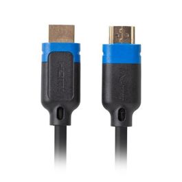Lanberg CA-HDMI-30CC-0018-BK Cable HDMI 2.1 - 1.8m, 48Gbps, Tipo A estándar, Conectores Dorados, Negro