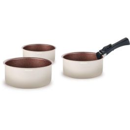 Batería de cocina - Todo tipo de fuegos incluida inducción - ARTHUR MARTIN - AM2655 - Juego de 3 cacerolas -16-18-20 cm + 1 mango extraíble Batería de cocina - Todo tipo de fuegos incluida inducción - ARTHUR MARTIN - AM2655 - Juego de 3 cacerolas -16-18-20 cm + 1 mango extraíble