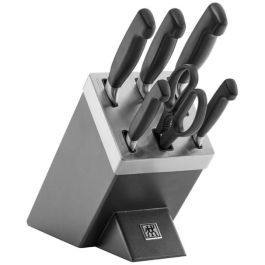 Zwilling 35148-507-0 Juego de Cuchillos Vier Sterne con Bloque de 7 Piezas, Acero Inoxidable, Mango Negro Precio: 301.59000014. SKU: B1CZ3KWVJ6