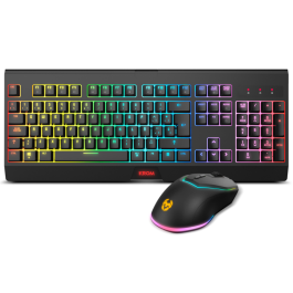 Krom Kabala Pack Gaming Inalámbrico RGB Teclado Membrana Anti-Ghosting + Ratón Óptico 4800 DPI QWERTY Español Negro Precio: 43.79000043. SKU: B13KDJSMZH