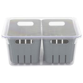 Cook Concept Caja con 2 Cubetas Nevera para Frutas y Verduras 22,5x17,5 cm