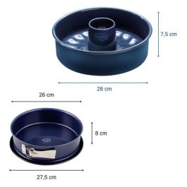 Dr. Oetker FAC1701993911506 - Molde Abatible y Savarin con Base Desmontable Back-Liebe, 26 y 28 cm