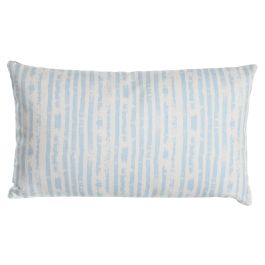 DKD Home Decor Cojín Decorativo Mediterráneo Azul Blanco de Poliéster con Rayas | Colección Sea Breeze, Medidas 50x30x15 cm