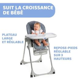Chicco Trona Polly Easy Pinguin - De 6 Meses a 3 Años, Evolutiva y Cómoda para Bebé y Niño