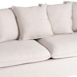 Sofá 3 Plazas Beige Dm-Tejido Salón 212 X 104 X 76 cm