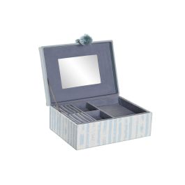 DKD Home Decor Joyero Mediterráneo de Poliéster Azul y Blanco de la Colección Sea Breeze, con Medidas 23x17x9 cm Precio: 11.94999993. SKU: B185FCB43W