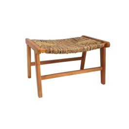 DKD Home Decor Descalzadora Alpino de Teca y Fibra Natural Marrón Claro – Banco Zapatero Asiento 65x47x40 cm, Altura Asiento 39 cm Precio: 138.99000049. SKU: S3015965