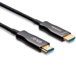 Club 3D CAC-1392 Cable HDMI 2.1 Activo Óptico 8K60Hz UHD HDR eARC 48Gbps Doble Conector A Macho Derecho 30 Metros Negro
