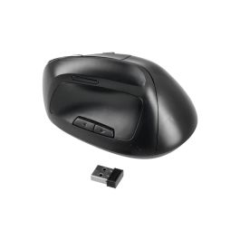 Raton Q-Connect Optico Inalambrico Ergonomico Vertical Dpi 800-1200-1600 Bateria Recargable Negro